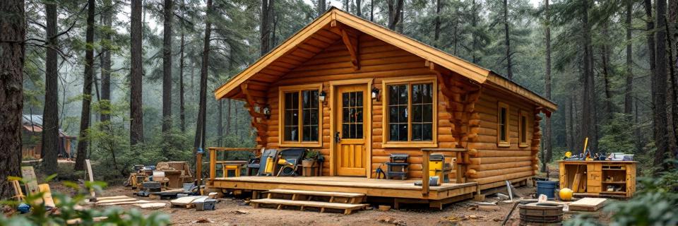 Construccion de Cabañas de Madera